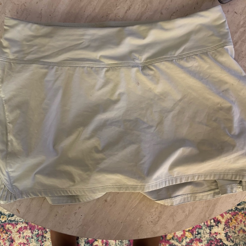 Lululemon Play off the Pleats Mid Rise Skirt Light Green